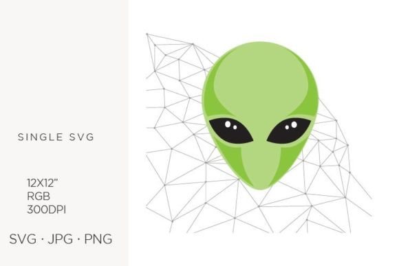 Alien Head and Technological Network: Graphics & Illustrations