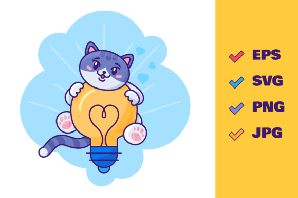 Creative Cat: A Playful Graphics & Illustrations Asset