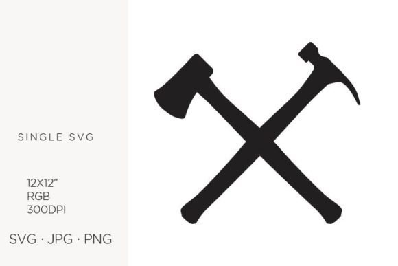 Crossed Hammer Tools, Vector