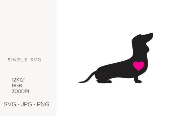 Dachshund Small Dog with Big Heart, Logo