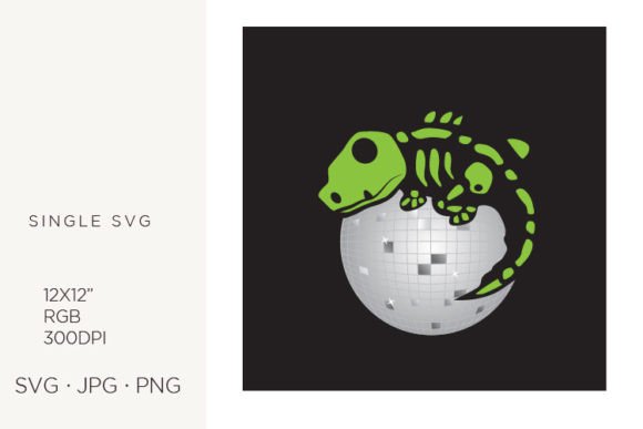 Disco Ball and Lizard Skeleton Graphics