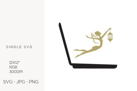 Fairy and Laptop Computer: Editorial Graphics & Illustrations