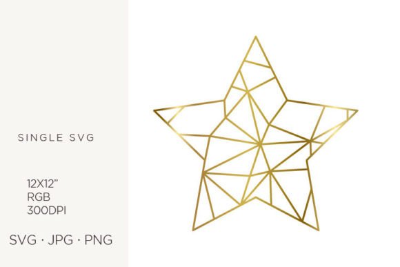 Gold Lines Created Star Shape Graphics & Illustrations