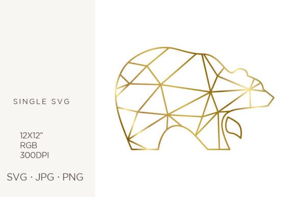 Golden Line Grizzly Bear: Graphics & Illustrations for Local Brands