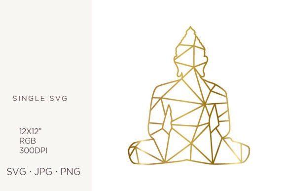 Golden Lines Inside Buddha: Graphics & Illustrations for Local Branding