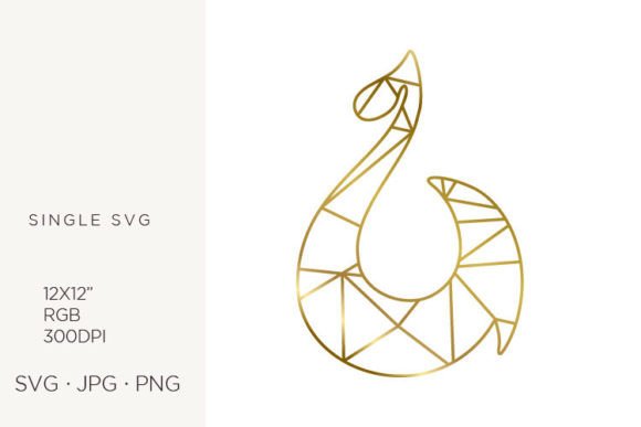 Golden Lines Inside Fish Hook: Graphics & Illustrations