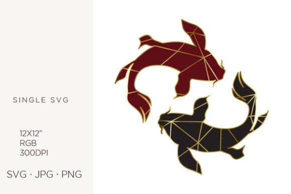 Golden Lines Inside Fishes: Illustrations & Graphics