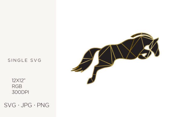 Golden Lines Inside Will Horse: Graphics & Illustrations for Handmade Brands