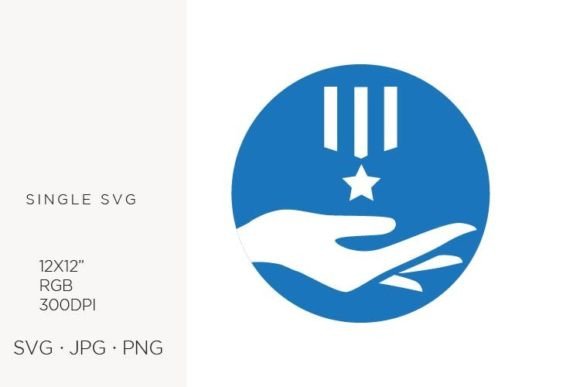Hand Holding Blue Star Medal: Graphics & Illustrations Review