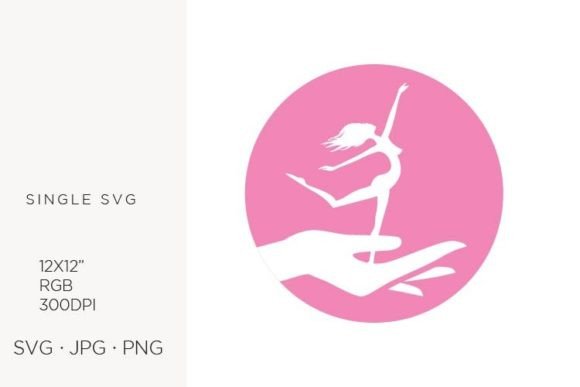 Hand Holding Miniature Ballerina Graphics & Illustrations