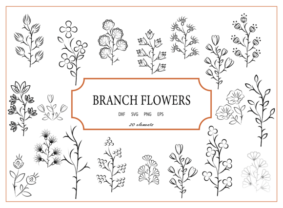 Leaves Flowers Graphics & Illustrations