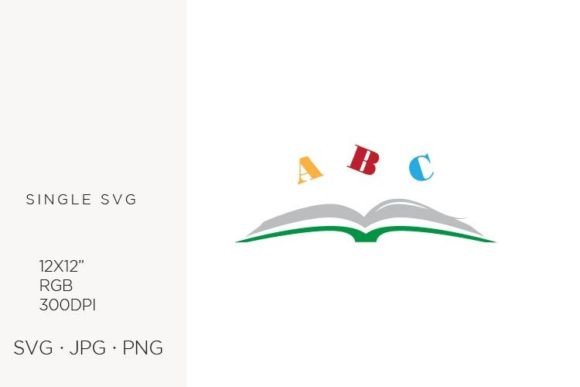 Open Book and Colorful Letters: Playful Graphics & Illustrations