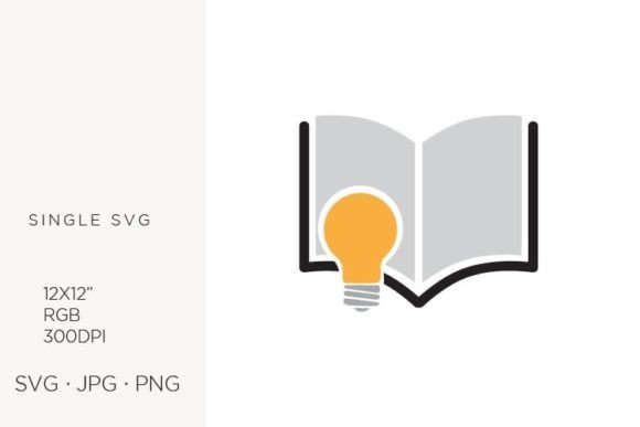 Open Book and Light Bulb, Vector