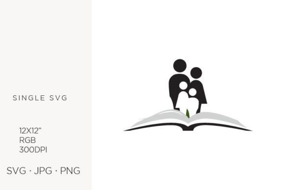 Open Book & Miniature Family: Graphics for Warm, Story-Driven Illustrations