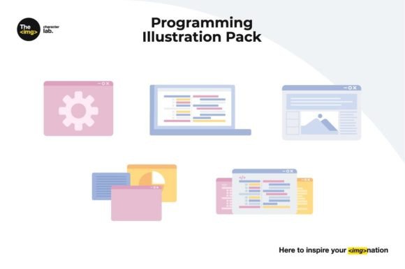 Programming and Coding Webpages Graphics & Illustrations