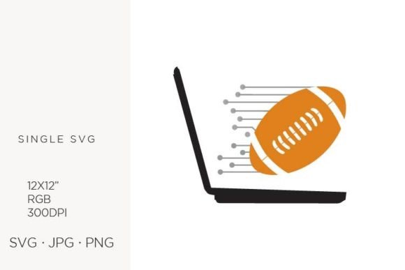 Rugby Ball, Circuit Board & Laptop Graphics
