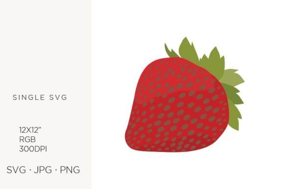 Strawberry Isolated on White: Graphics & Illustrations for Sellers