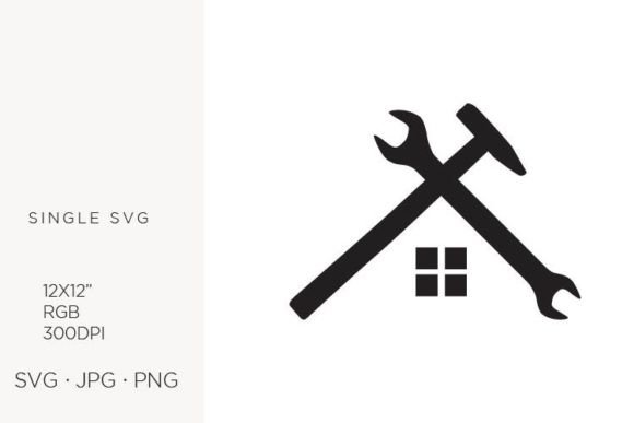 Wrench and Hammer Tool, House Graphics & Illustrations