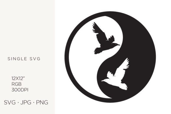 Yin Yang, Balance Symbol, Bird Graphics